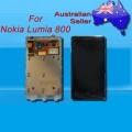 Nokia Lumia 800 LCD and touch screen assembly with frame [Black]